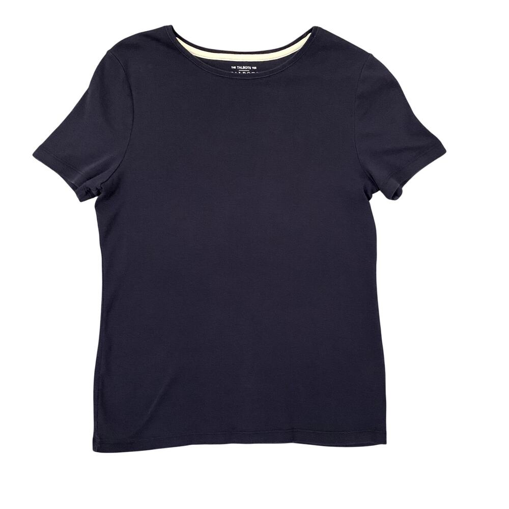 Talbots T Shirt Navy Short Sleeve 100% Pima Cotton Women's Size S